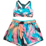 Tek Gear  Vibrant Multicolor Sports Bra and Shorts Set Photo 4