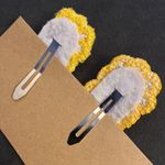 Romwe  Anime 2pcs Floral Embroidery Hair Clip - 259 Photo 2