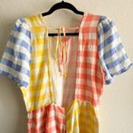 Farm Rio  Anthropologie Gingham Contrast Romper Photo 6