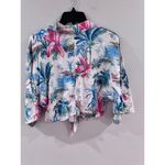 C&C California Tropical Tie Front Button Down Shirt Small Resort Vacation Top Green Photo 3