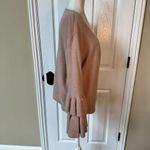 POL  brand from boutique Ruffled Sleeve Blush Pink Open Cardigan - small Photo 5