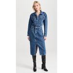 Favorite Daughter The City Dress – Blue Denim Midi Chic Size 0 New with Tags Photo 7