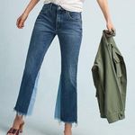 Anthropologie Two Tone Crop Flare Jeans Photo 0