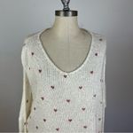 Wooden Ships  Heart Cream Loose Knit Sweater Photo 2