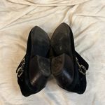 Apri Gallant Black Gold Buckle Suede Leather Ankle Boots Size 8 Photo 7