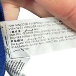 Mango  Blue Scoop Neck Criss Cross Back Lightweight Knee Length Tank Dress Size 6 Photo 4