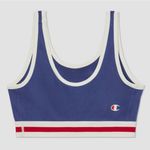 Champion  Blue Red White Trim Sports Bra Top Logo Graphic Women M Photo 5