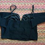 Charlotte Russe RETRO BLACK  OFF THE SHOULDER PRINCESS CROP TOP Photo 2