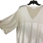 Michael Kors White Leather Accent V Neck Sweater Size XL Photo 4