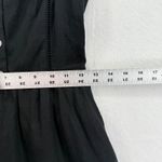 Madewell Womens Linen Jumpsuit Size 2 Black Button Front Wide Leg Sleeveless Photo 2