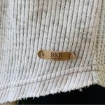 BKE  women's waffle knit quarter zip hoodie in cream  Small Photo 5