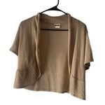 Sweet Kizz Y2k Women's Size Large USA Tank Open Front Cardigan Sweater Brown Photo 0