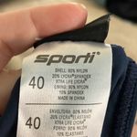 NWT Sporti Piped Splice Wide Strap One Piece Swimsuit, size 40 Blue Photo 4