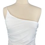 Princess Polly Jocasta White Side Ruched One Shoulder Mini Dress Photo 2