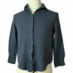 Princess Polly  XX Blue Gauze Button Down‎ Shirt Relaxed Casual Top Photo 0