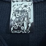 Blue Fish USA 1996 Lagenlook KNIT Cardigan Tunic Dark Navy One Size Size XL Photo 2