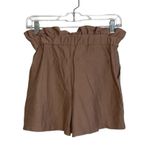EXPRESS NWOT Taupe High Rise Belted Paper Bag Shorts Photo 4