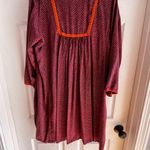 GENERATION‎ Vibrant Red and Green Tunic Pakistan Top Size L Photo 1