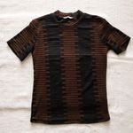 ZARA Black Mesh Top Photo 0