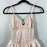 Romwe  Fairycore Retro Victorian Floral Jacquard Spaghetti Strap Dress Size S NWT Photo 2