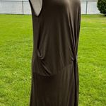 Young Fabulous and Broke Twist Front Sleeveless Olive Dress Photo 1