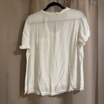 Source Unknown By Coco  White  Short Sleeve Top with Frayed Hem Photo 1