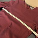 Vince  minimalist bodycon fitted dress, long slv maroon burgundy, stretchy, L Photo 6