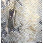 DKNY NEW  Gold Leather Python Snakeskin HANDBAG Convertible Crossbody Chain Purse Photo 5