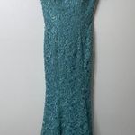 La Femme  Formal Gown Beaded Lace Short-sleeved Mermaid Prom Dress 2 Photo 1