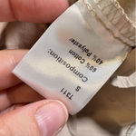 Aleeza Paris Tan Rhinestone Studded Cropped Button Down Shirt Womens S Oversized Photo 5