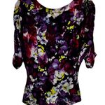 Style & Co XL Floral Print Top 3/4 Sleeve Purple Multi Photo 3