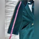 Vintage Black Velvet & Dark Green Long Wool Dressy Overcoat Holiday Photo 8