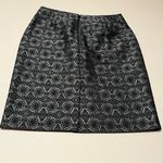 Brooks Brothers  Womens Size 4 Blue Polyester Acetate Brocade Skirt Button Zipper Photo 8