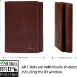 Blocking Trifold Wallet for Men - Genuine Buffalo Leather - Whiskey Visit the IDENTITY STRONGHOLD Store Photo 3