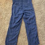 Athleta Cabo Linen Wide Leg Pants in Dark Blue Women's Size 4 Photo 1