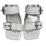 Steve Madden  Joyous Y2K White Double Buckle High Heel Stiletto Sandals Size 7.5 Photo 7