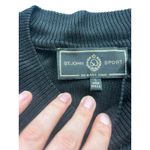 St. John Sport Ribbed Knit Mock Neck Long Sleeve Sweater Top Made in USA Black Size L Photo 3