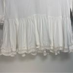 Sadie & Sage Anthropologie White Babydoll Ruffle Top Cutout Lace Cottagecore S Photo 3