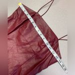 Wild Fable Red faux leather mini dress size XS bodycon sleeveless maroon zipper Photo 7