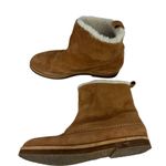 Jenni Kayne  Suede Moc Shearling Lined Slip On Ankle Snow Boots Tan Size 39 Photo 13