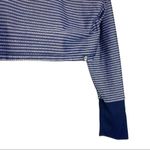 Mondetta navy striped long sleeve cropped activewear top L Photo 1
