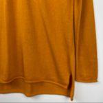 J.Crew Mustard Linen Blend V Neck Rolled Hem Long Sleeve Tunic Top Photo 8