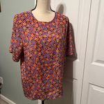 Kathie Lee Collection KATHIE LEE pink‎ floral blouse women's size 16 Photo 1