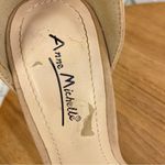 Anne Michelle  Enzo Rhinestone Faux Suede Strappy Heels Tan Open‎ Toe 7.5 Photo 10