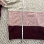 H&M Beige Pink Color Block Striped Knit Sweater Photo 9