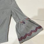 Roommates  striped bell sleeved with embroidery women’s size small Photo 4