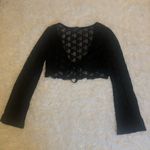 Kendall + Kylie  Black Floral Lace Blouse Size S Photo 3