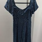 Trixxi Navy and White Polka Dot Dress Photo 0