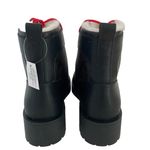 Coach LORRAINE Black/Mahogany Leather/Canvas Signature Lace Up Bootie 8 New Photo 2