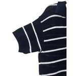 Old Navy L Striped Knit Sweater Polo Shirt Navy White Nautical Coastal Cruise Photo 9